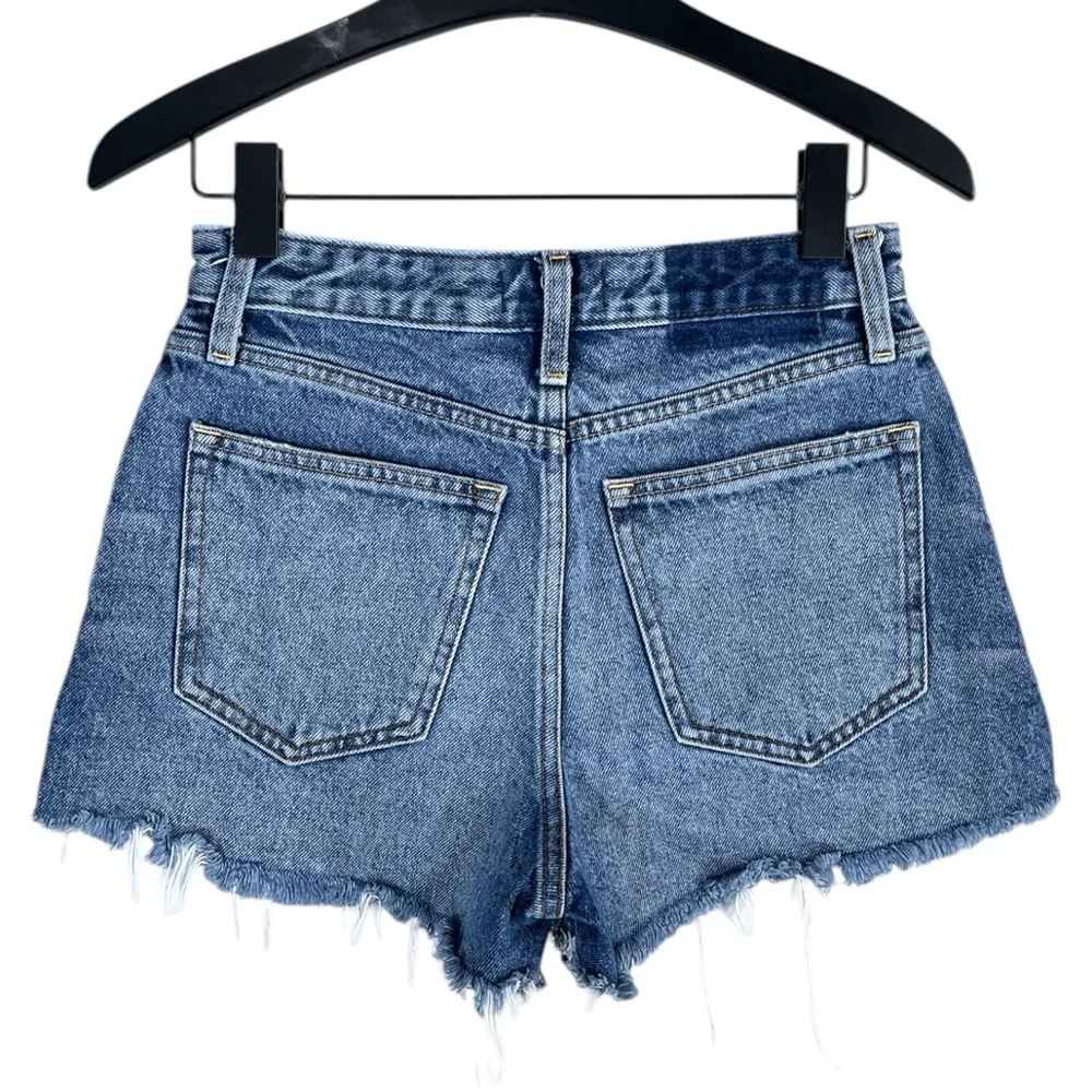 Abercrombie & Fitch Annie High Rise Jean Cut Off Shorts With exposed zipper 25/0